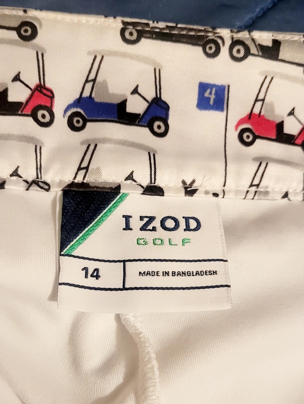 Izod White Golf Cart Print Golf/pickleball Skort Size 14 - Picture 11 of 11